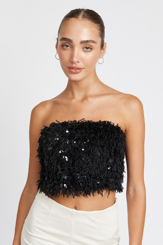 Camila Feather Tube Top