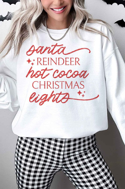 SANTA REINDEER CHRISTMAS OVERSIZED SWEATSHIRT