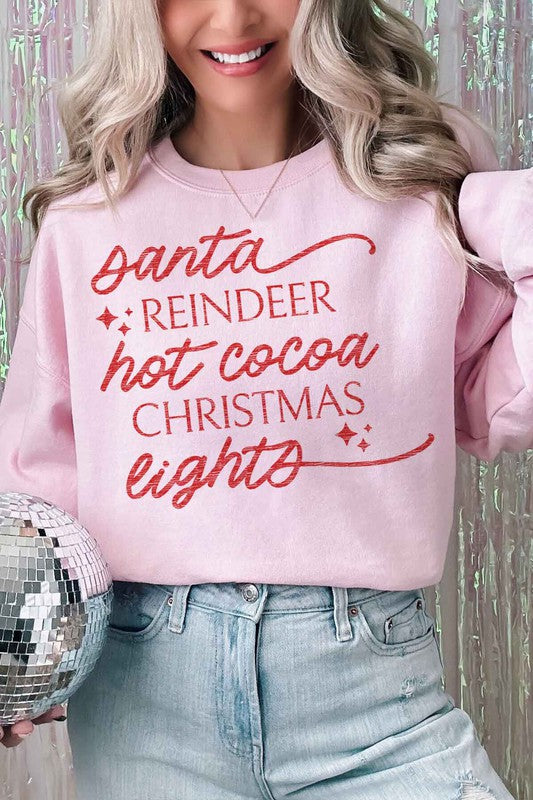 SANTA REINDEER CHRISTMAS OVERSIZED SWEATSHIRT