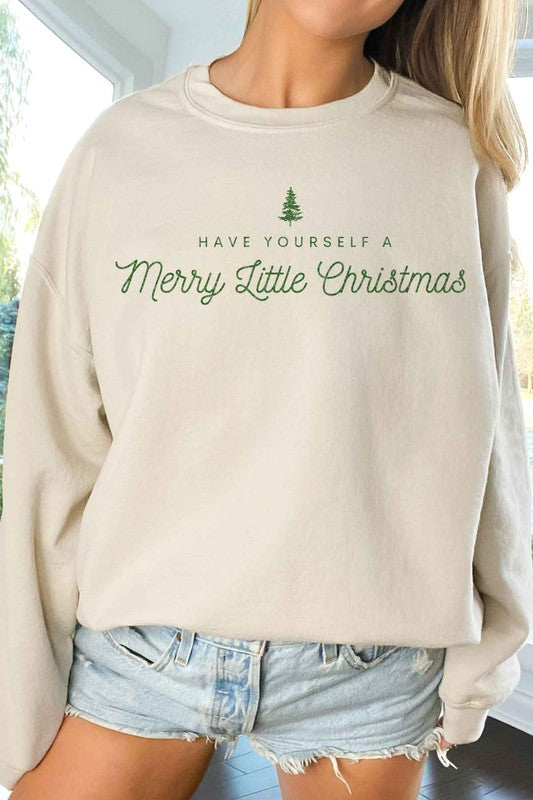 MERRY LITTLE CHRISTMAS OVERSIZED SWEATSHIRT