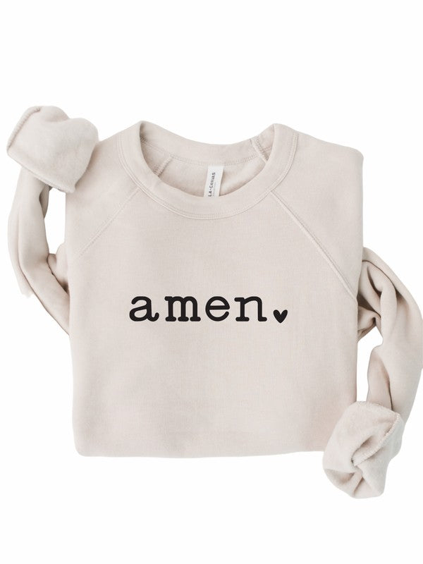 Amen heart Bella Canvas Premium Sweatshirt