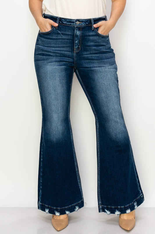 Mid Rise Flare Jeans