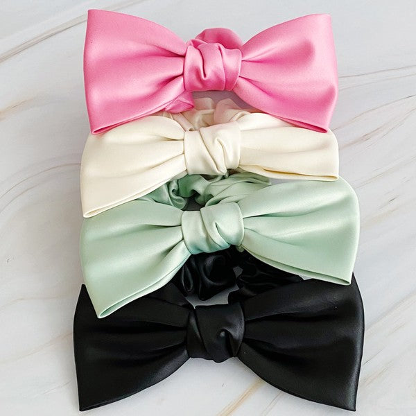 Satin Bow Tie Hair Scrunch