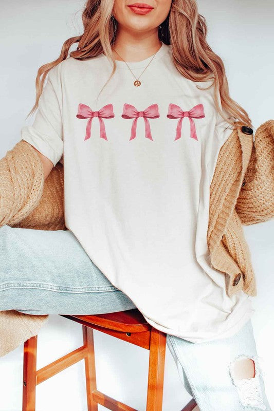 PINK COW COQUETTE GRAPHIC TEE