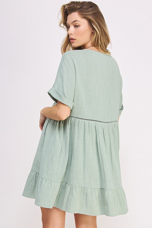 Loving the Weather Textured Dress Button Down