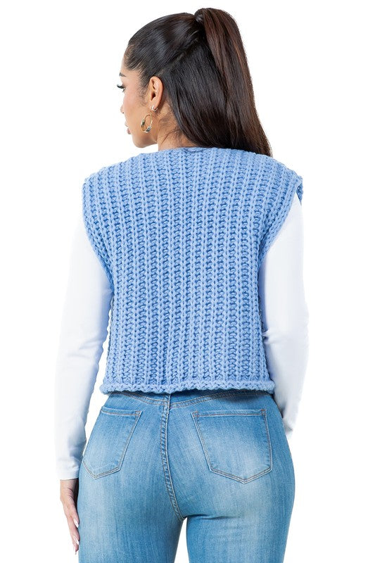 WOMEN FASHION KNITWEAR VEST