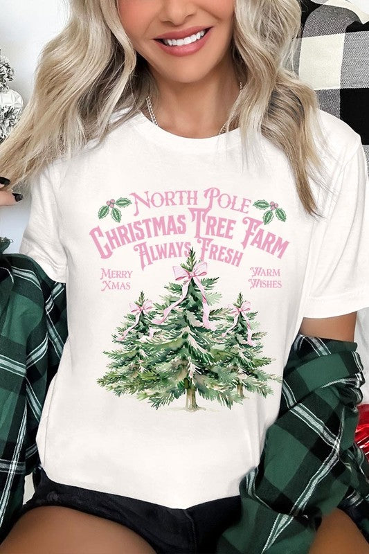 North Pole Christmas Tree Farm Graphic Tee