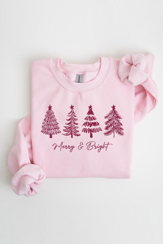 Merry & Bright Christmas Trees Sweatshirts