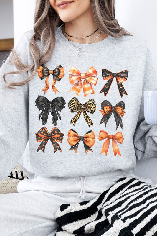 Ribbon Staked Fall Fleece Sweatshirt