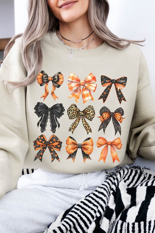 Ribbon Staked Fall Fleece Sweatshirt