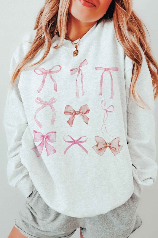 PINK BOWS Graphic Sweatshirt