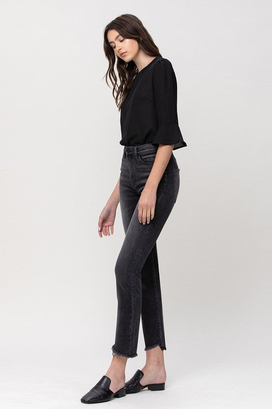 Mila High Rise Straight Crop Jeans