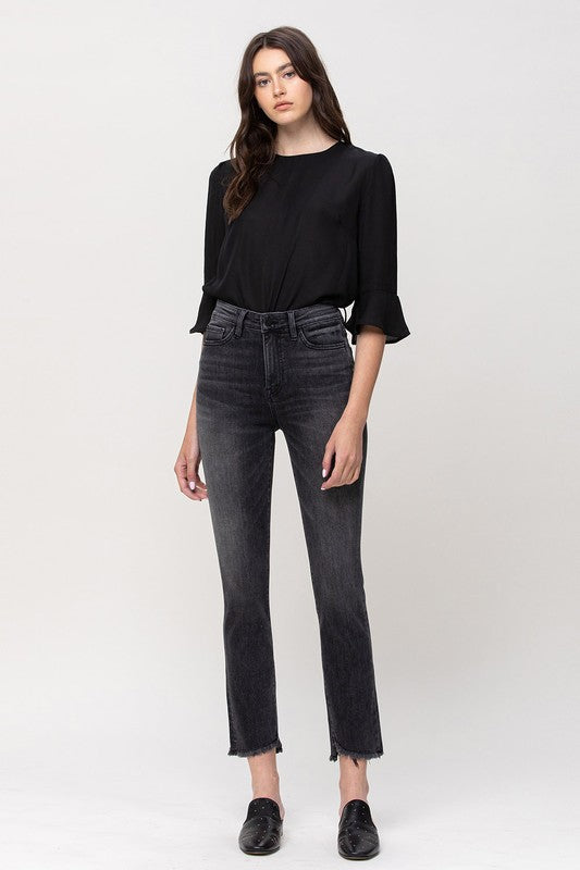 Mila High Rise Straight Crop Jeans