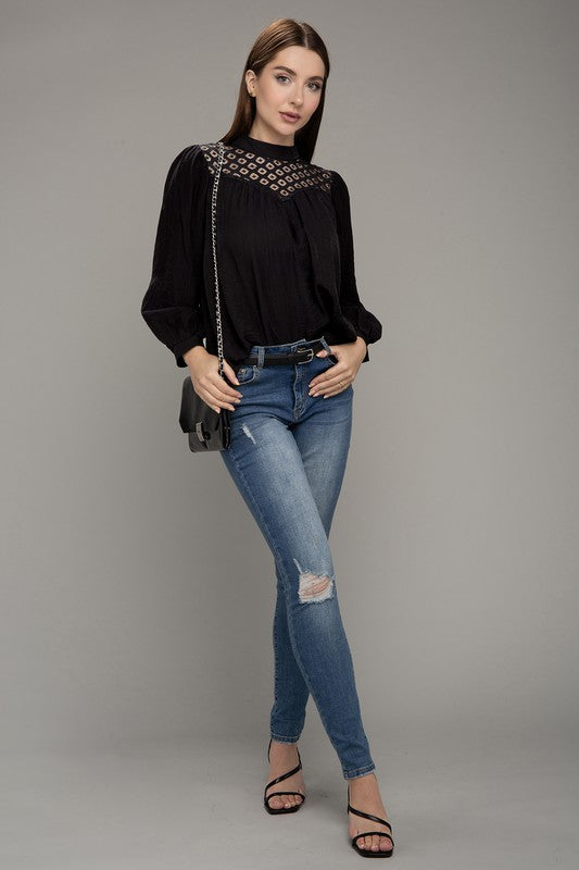 Lorna Lace yoke blouse