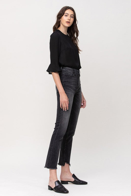 Mila High Rise Straight Crop Jeans