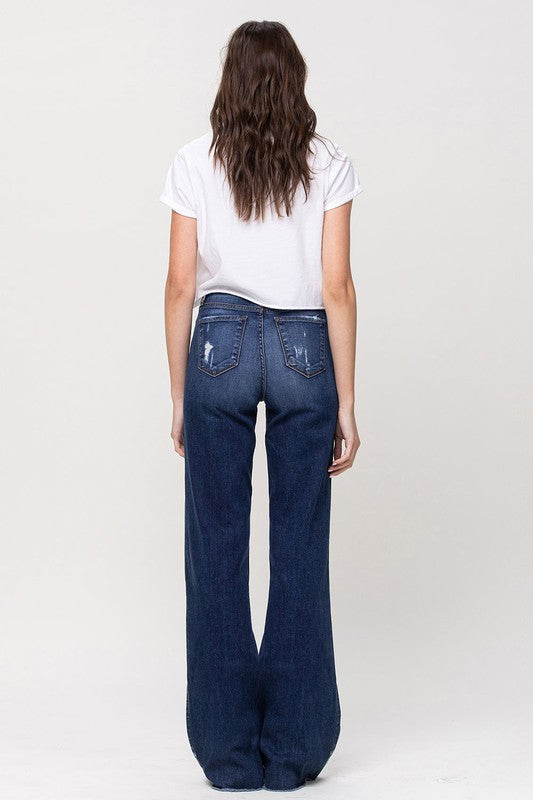 Rorie High Rise Distressed Wide Leg Jeans