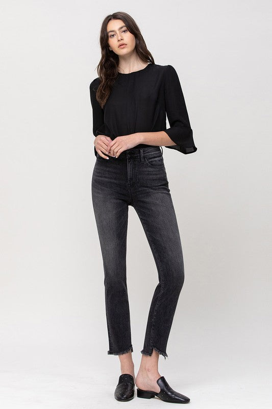 Mila High Rise Straight Crop Jeans