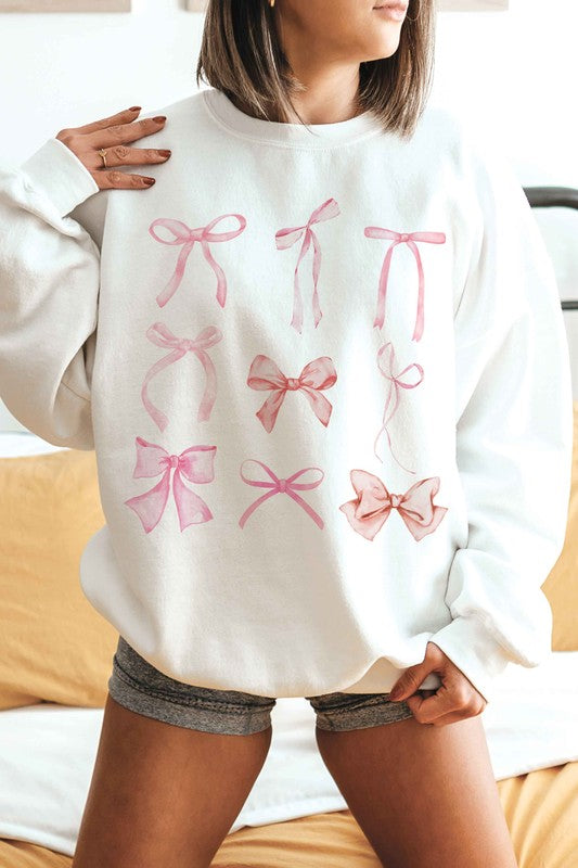 PINK BOWS Graphic Sweatshirt