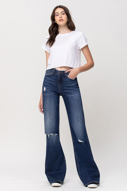 Rorie High Rise Distressed Wide Leg Jeans