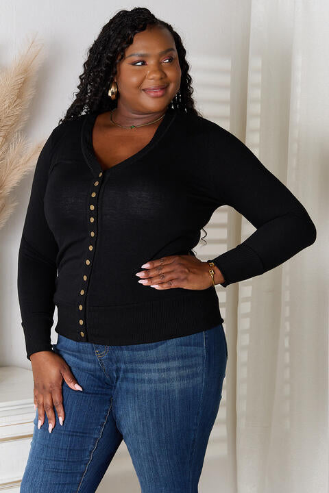 Torri  V-Neck Long Sleeve Cardigan