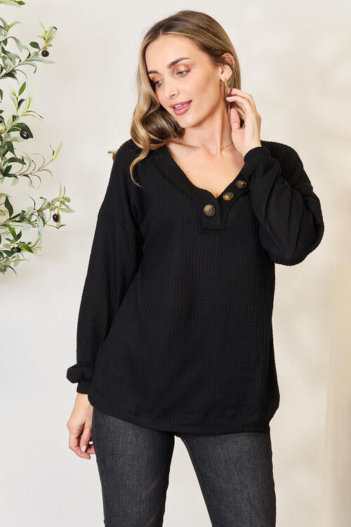 Mandy Buttoned Long Sleeve Blouse