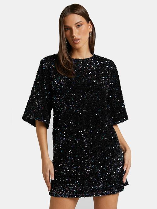 Maru Sequin Tie Back Mini Dress