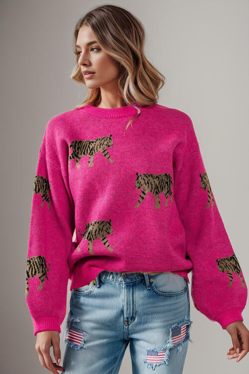 Lilly Tiger Pattern Sweater