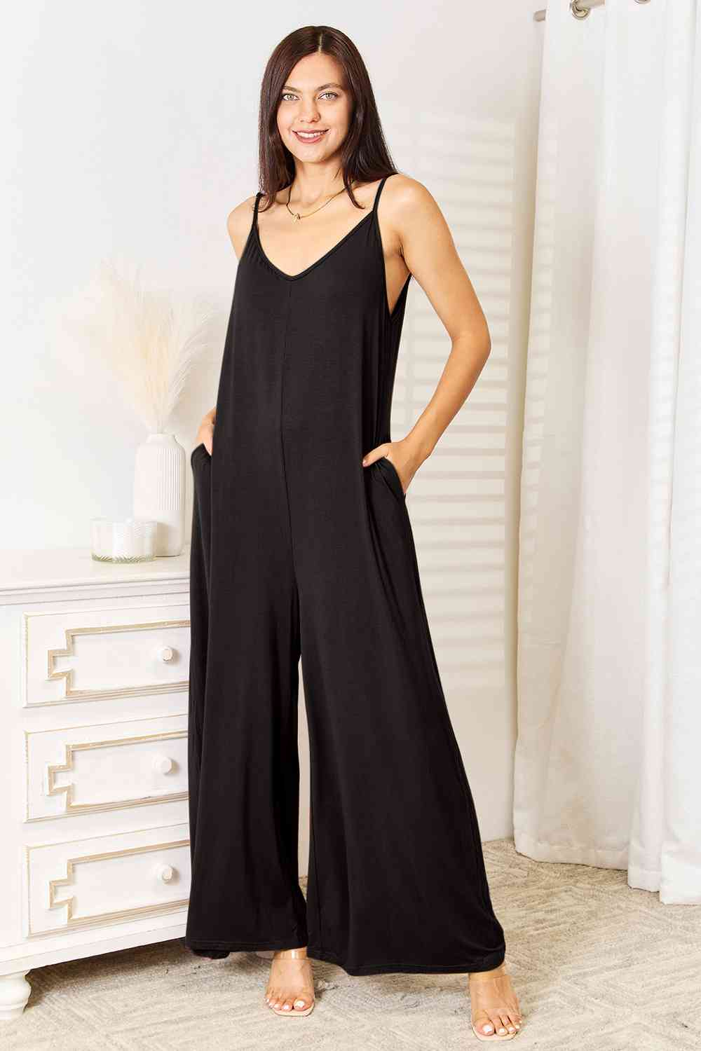 Olivia Soft Rayon Wide Leg Jumpsuit