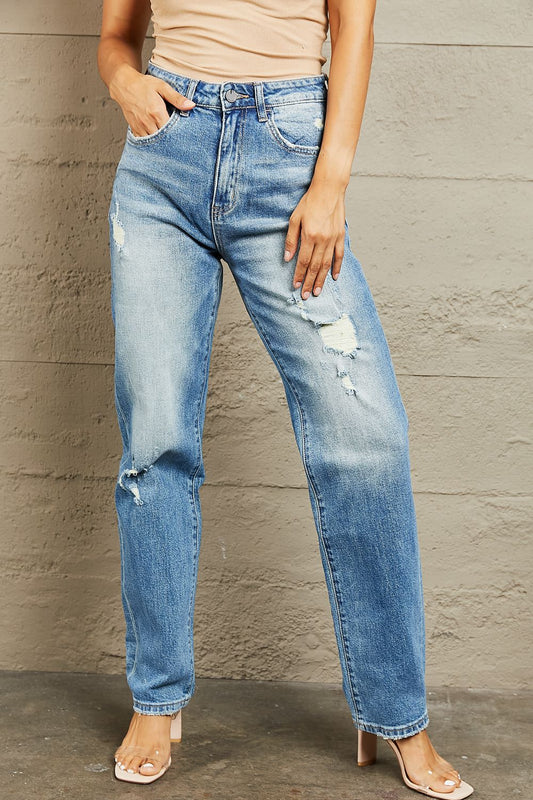 BAYEAS Amber High Waisted Straight Jeans