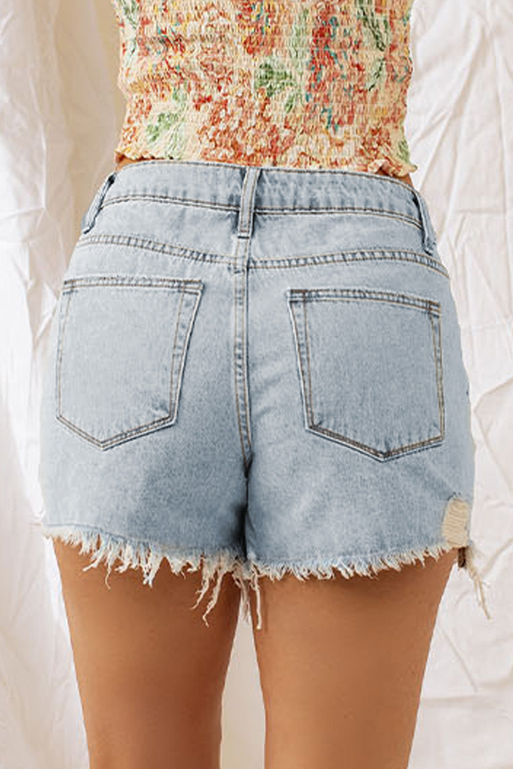 Jessica Distressed Denim Shorts